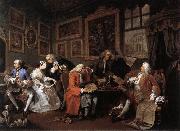 HOGARTH, William Marriage a la Mode 1 painting